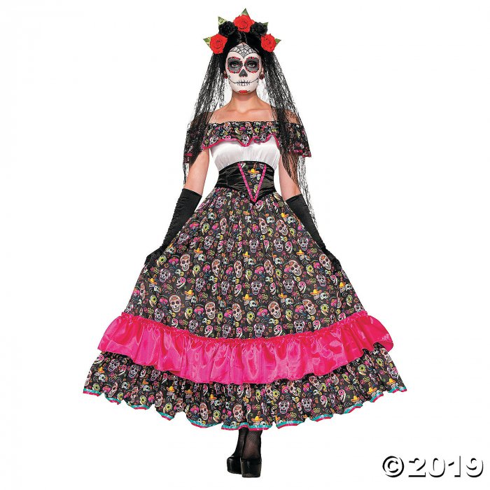 Women's Day of Dead Spanish Lady Costume - Standard (1 Piece(s))