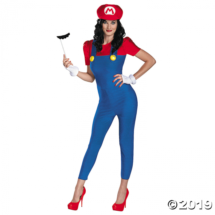 Women's Deluxe Super Mario Bros. Mario Costume - Medium (1 Piece(s))