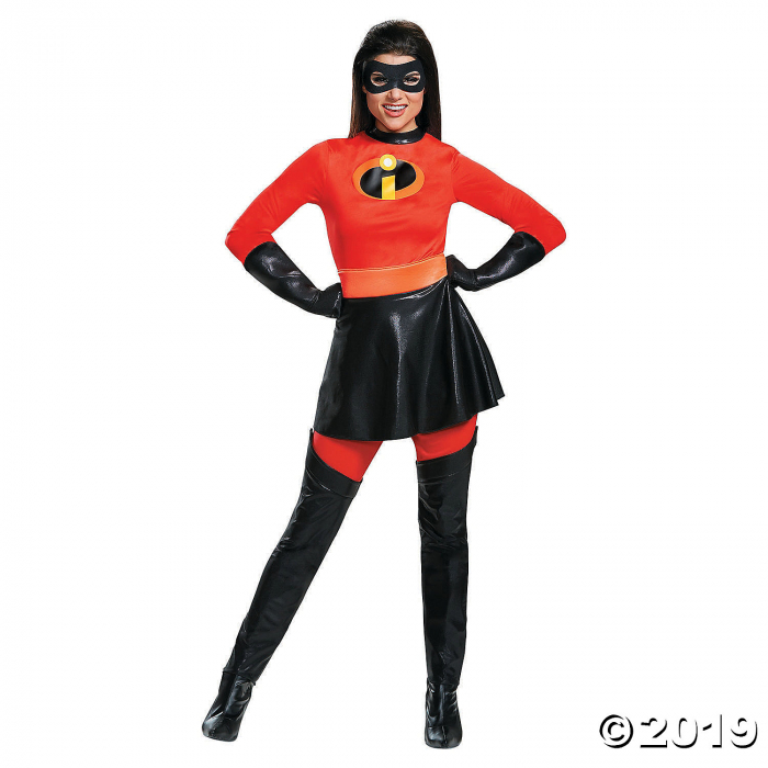 Women's Deluxe The Incredibles Mrs. Incredible Costume with Skirt - Medium (1 Piece(s))
