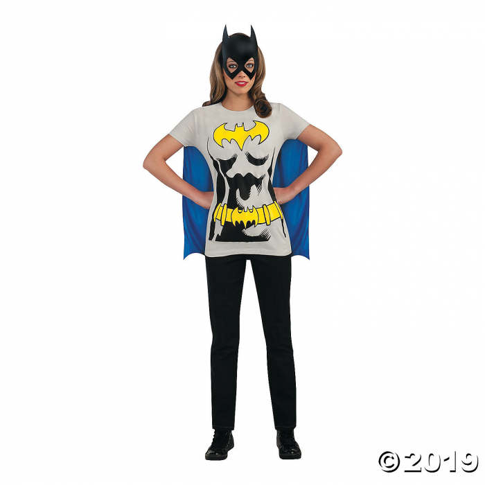 Women's Batgirl T-Shirt Costume with Cape - Small (1 Piece(s))