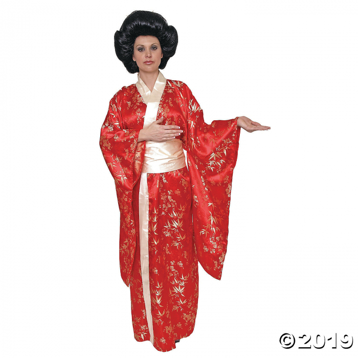 Women's Red Kimono Costume - Large (1 Piece(s))