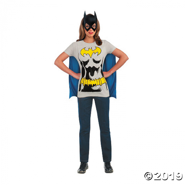 Women's Batgirl T-Shirt Costume with Cape - Extra Large (1 Piece(s))