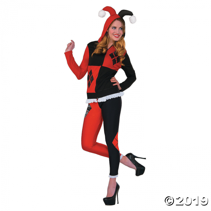 Women's Harley Quinn Fitted Hoodie - Large (1 Piece(s))