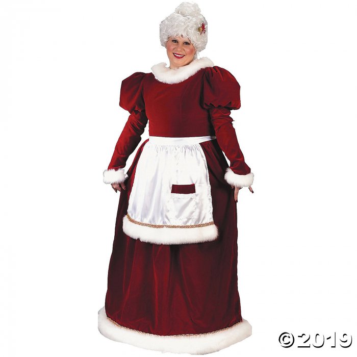 Women's Plus Size Velvet Mrs. Santa Claus Claus Costume - XXL (1 Piece(s))
