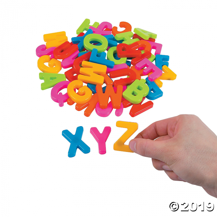 Plastic Magnetic Letters - Uppercase Letter Set (57 Piece(s))