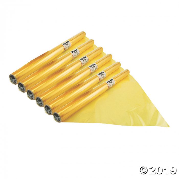 Hygloss® Cello-Wrap Roll, Yellow, 6 Rolls (6 Piece(s))