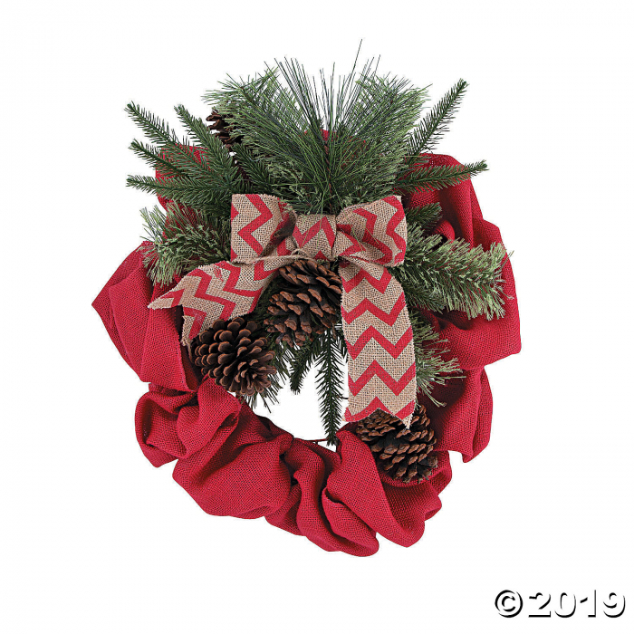 Holiday Handicraft Burlap Wreath (1 Piece(s))