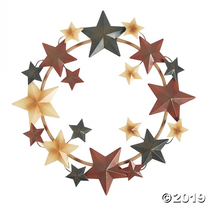 Metal Barn Star Americana Wreath