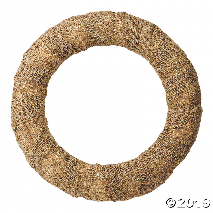 Burlap Wrapped Wreath-18 (1 Piece(s)) Burlap Wrapped Wreath-18 (1 Piece(s))