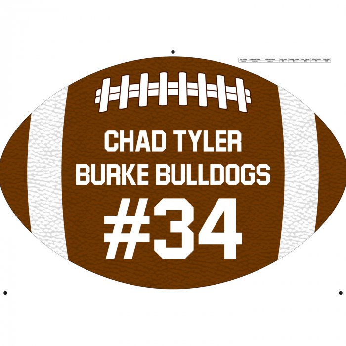Personalized Football Yard Sign (1 Piece(s))