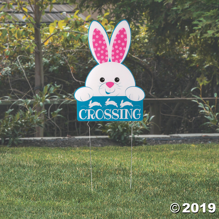 Bunny Crossing Yard Sign (1 Piece(s))