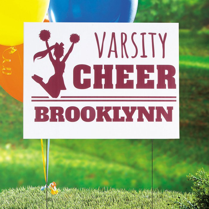 Personalized Cheerleading Yard Sign (1 Piece(s))