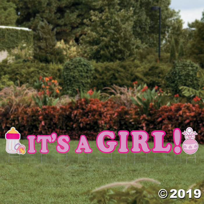 It's A Girl Yard Sign (1 Set(s)) It's A Girl Yard Sign (1 Set(s))