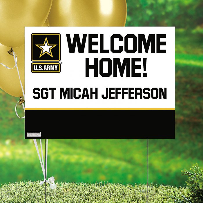Personalized U.S. Army® Welcome Home Yard Sign (1 Piece(s))