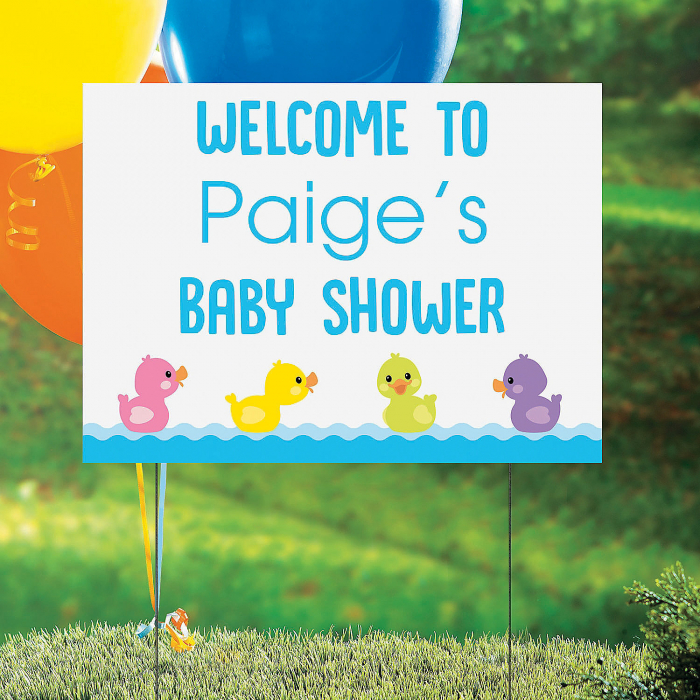 Personalized Rubber Ducky Vinyl Yard Sign (1 Piece(s))