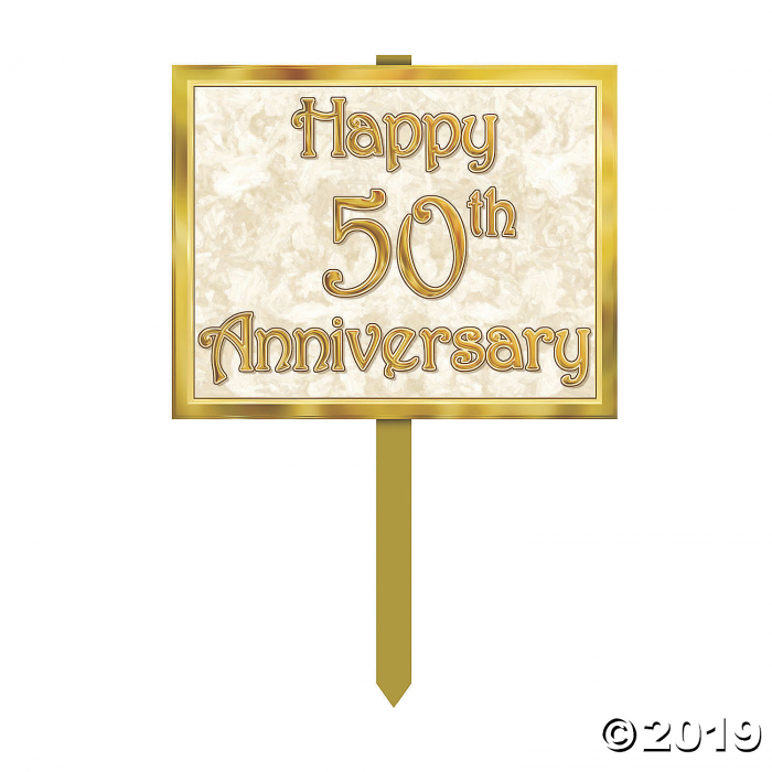 50th Anniversary Yard Sign (1 Piece(s)) 50th Anniversary Yard Sign (1 Piece(s))