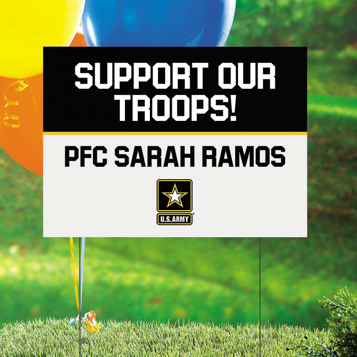 Personalized U.S. Army® Support Our Troops Yard Sign (1 Piece(s))