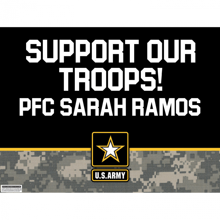 Personalized U.S. Army® Support Our Troops Yard Sign (1 Piece(s))