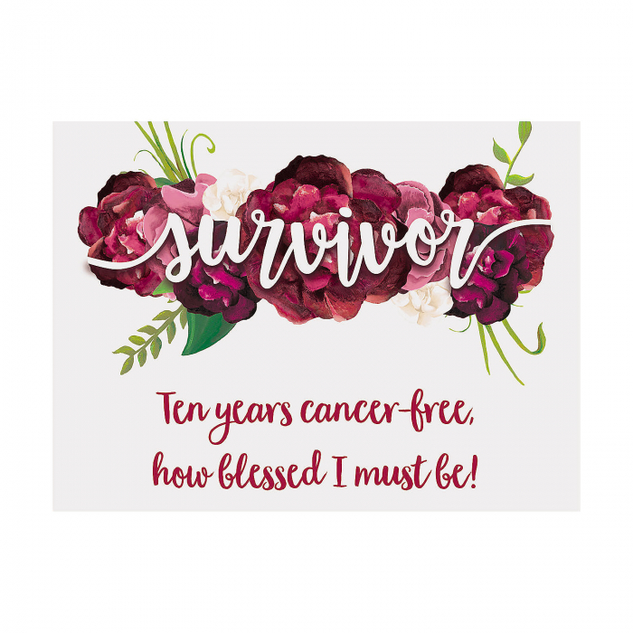 Personalized Floral Awareness Survivor Sign (1 Piece(s))