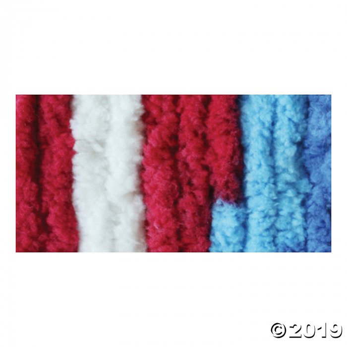 Bernat Blanket Brights Yarn 10.5oz “Red, White & Boom”