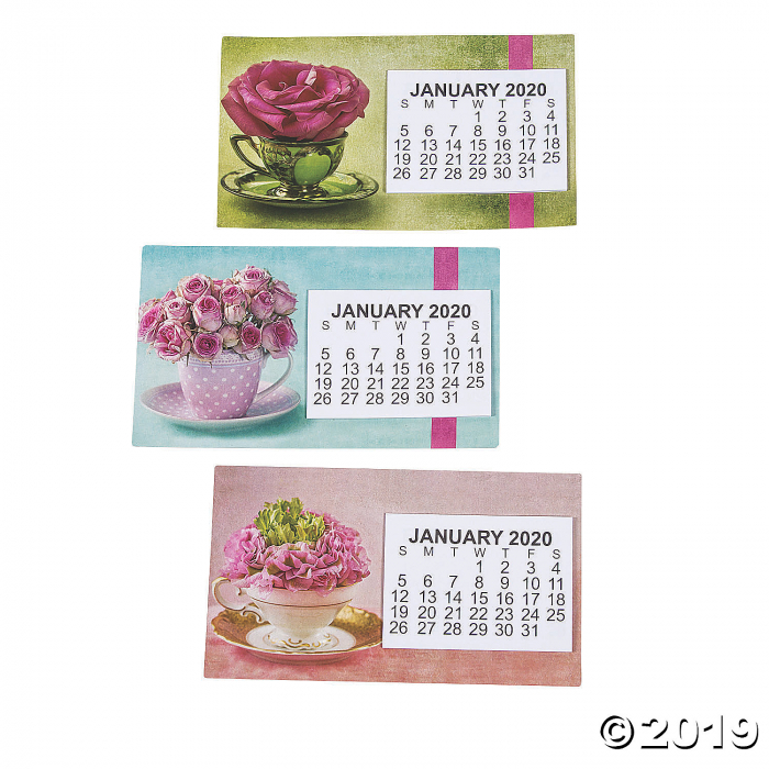 2020 Large Print Flower Calendar Magnets (Per Dozen)