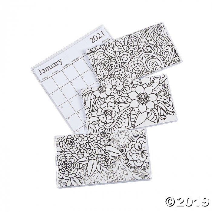 2020 - 2021 Adult Coloring Pocket Calendars (Per Dozen) 2020 - 2021 Adult Coloring Pocket Calendars (Per Dozen)
