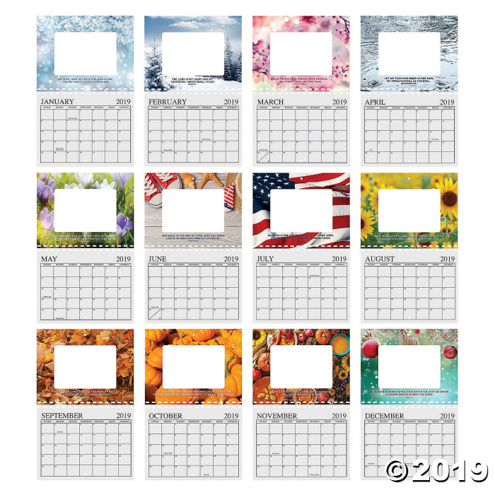 2019 Religious Photo Frame Calendar (1 Piece(s))