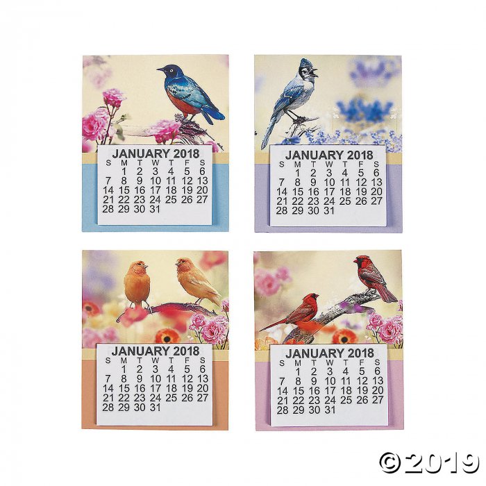 2018 Large Print Bird Calendar Magnets (Per Dozen)