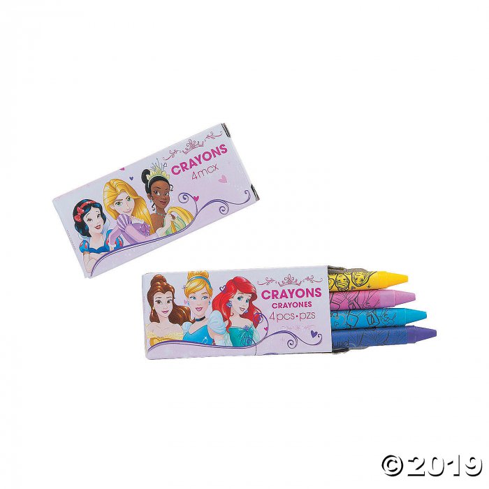 4-Color Disney Princess Dream Crayons - 12 Boxes (Per Dozen)