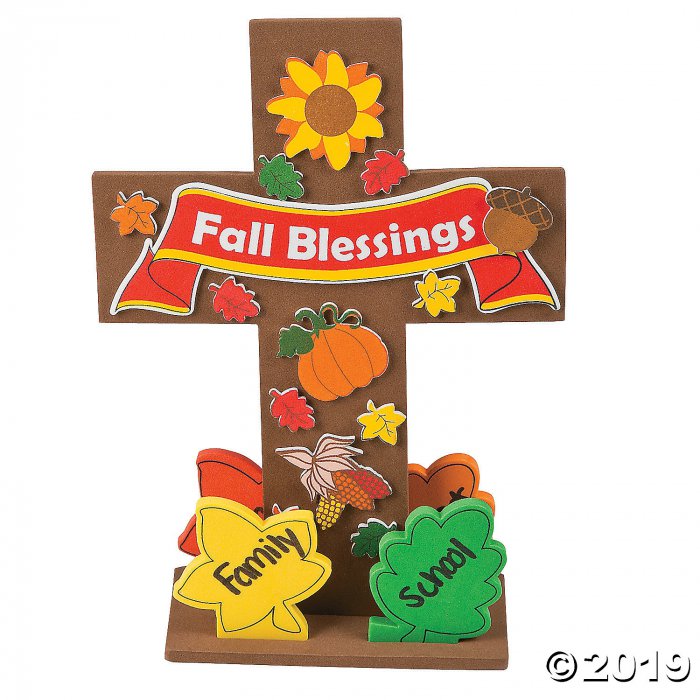 Fall Blessing Stand-Up Cross Craft Kit (Makes 12)