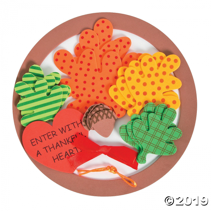 Enter with a Thankful Heart Wreath Craft Kit (Makes 12)