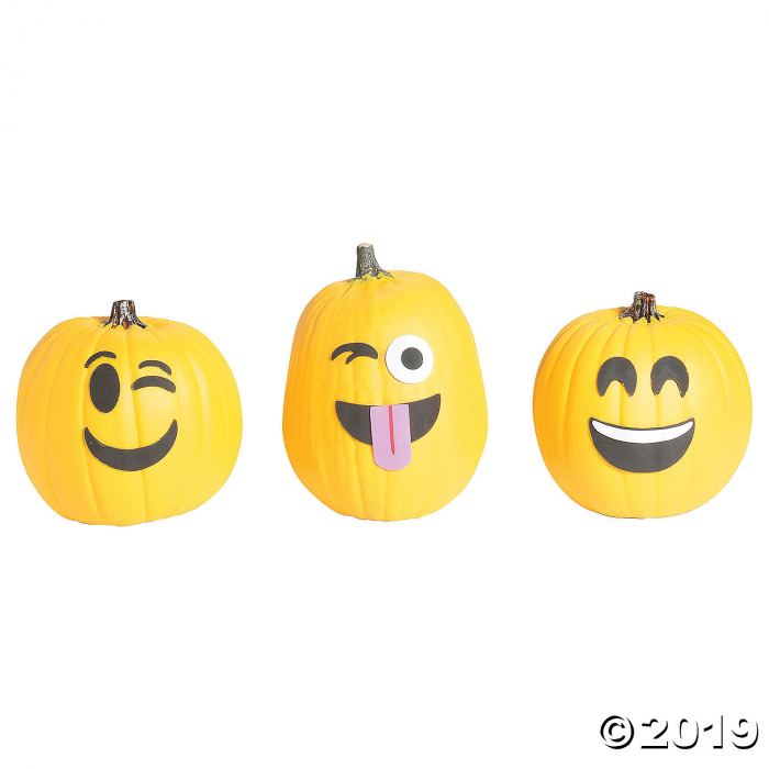 Emoji Pumpkin Decorating Craft Kit (Makes 12)
