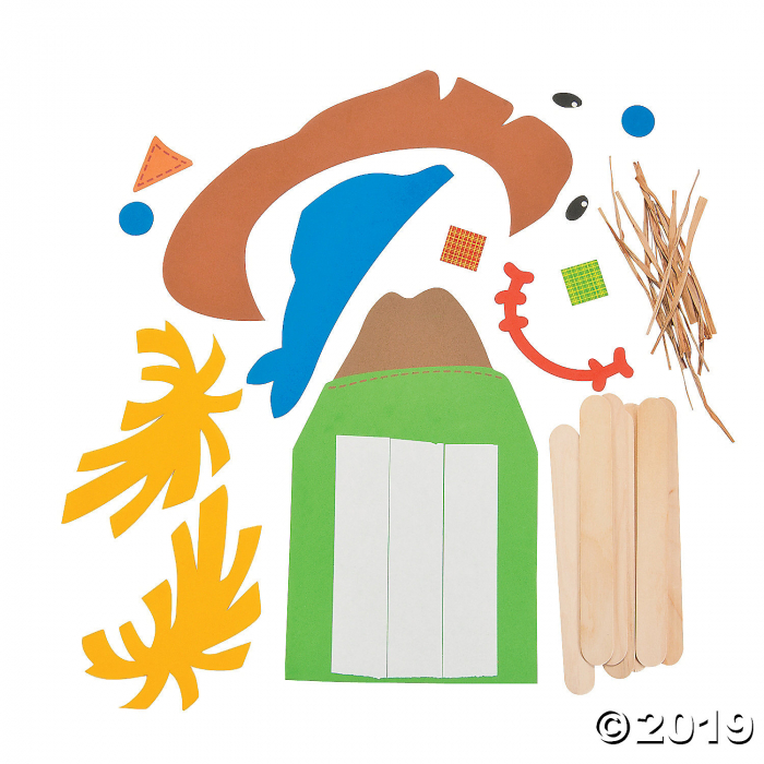 Craft Stick Scarecrow Banner Craft Kit (Makes 12)