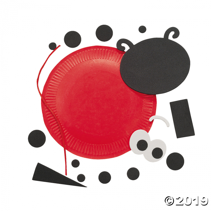 Paper Plate Ladybug Craft Kit (Makes 12)