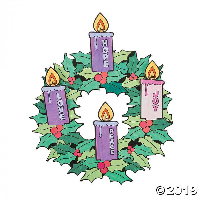 Color Your Own Advent Wreaths (Per Dozen)