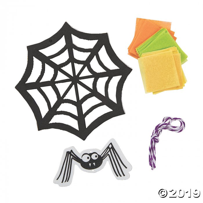 Halloween Black Spider Tissue Paper Craft Kit- Makes 12