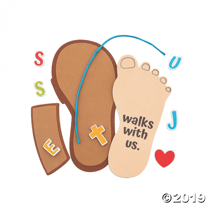 Jesus Walks With Us Sandal Craft Kit