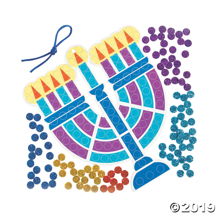 Mosaic Menorah Craft Kit (Makes 12)