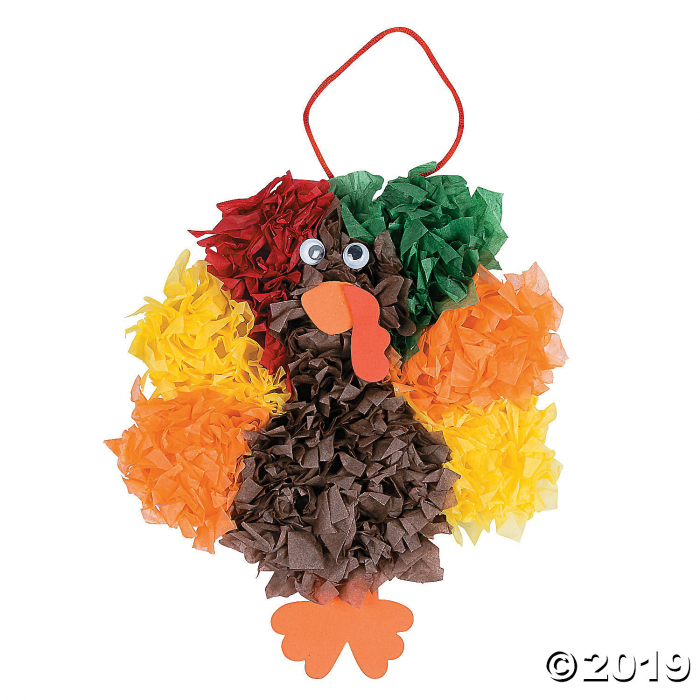 Tissue Paper Turkey Craft Kit (Makes 12)