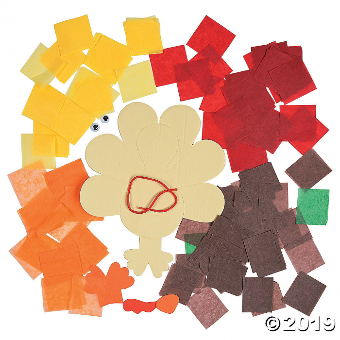 Tissue Paper Turkey Craft Kit (Makes 12)