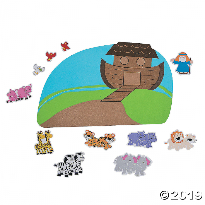 Noah's Ark Foam Sticker Scenes (Makes 12) | GlowUniverse.com