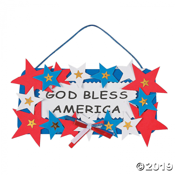 God Bless America Sign Craft Kit (Makes 12)