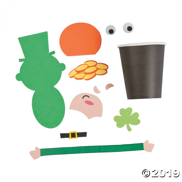 Leprechaun Pot of Gold Treat Cup Hugger Craft Kit (Makes 12)