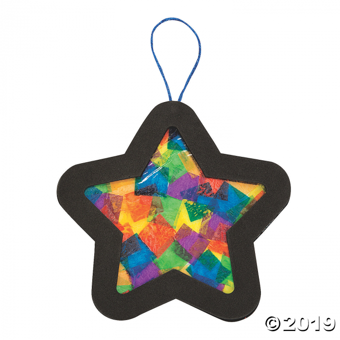 Tissue Paper Star Christmas Ornament Craft Kit (Makes 12) Tissue Paper Star Christmas Ornament Craft Kit (Makes 12)