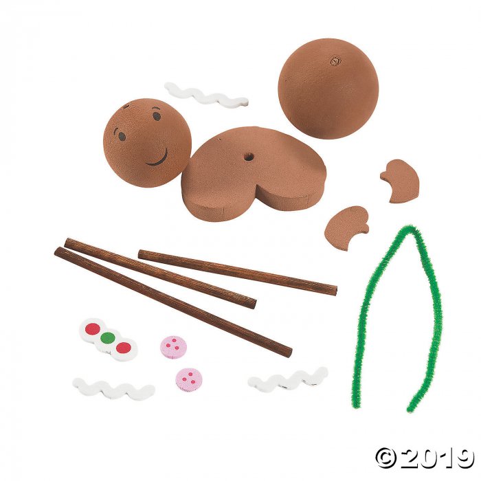 3D Gingerbread Man Craft Kit (Makes 12)