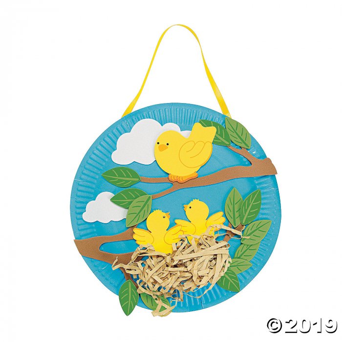 Paper Plate Spring Bird's Nest Craft Kit (Makes 12)