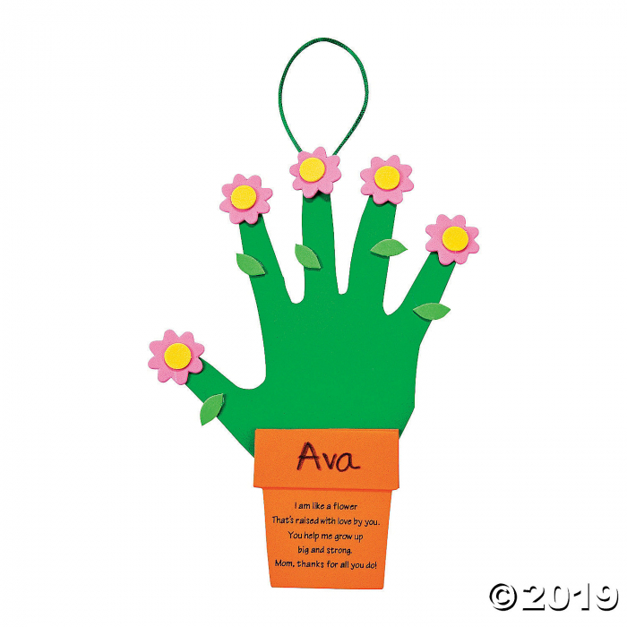 Handprint Flowers & Flowerpot For Mom Craft Kit (Makes 12)