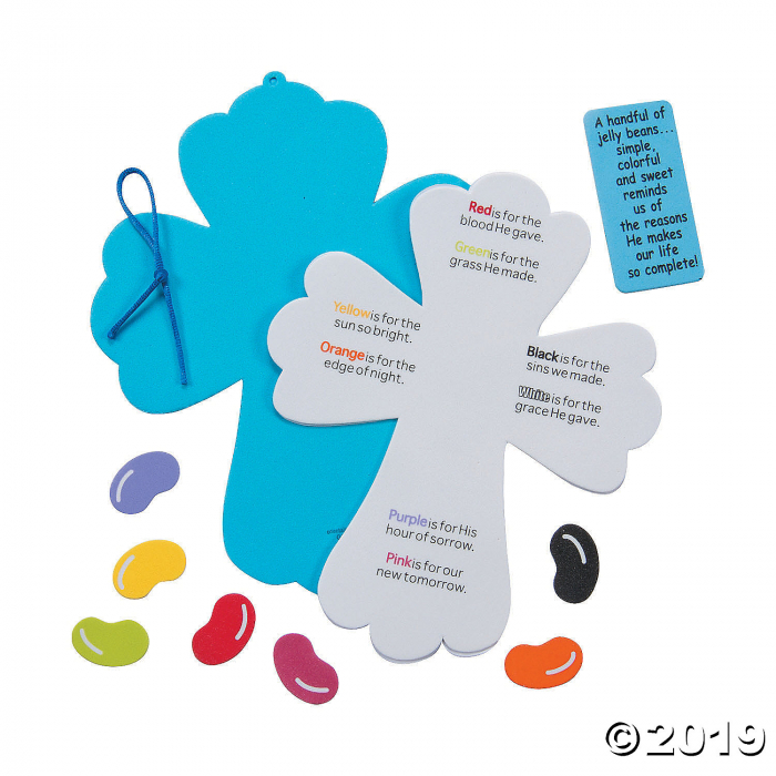 Jelly Bean Prayer Crosses Craft Kit (Makes 12)