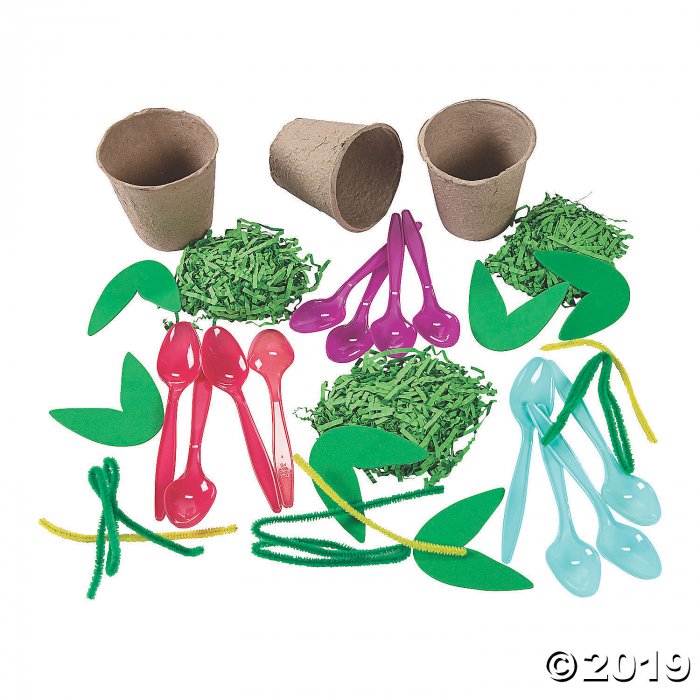 Spoon Spring Flower Craft Kit (Per Dozen)