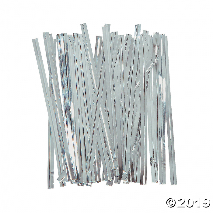 Silver Metallic Twist Ties (600 Piece(s))